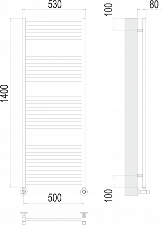 Грета П18 500х1400 Полотенцесушитель  TERMINUS Черногорск - фото 3
