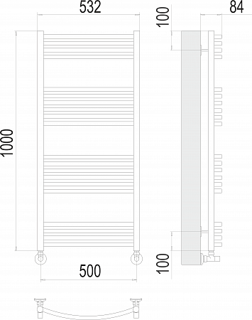 Классик П20 500х1000 Полотенцесушитель  TERMINUS Черногорск - фото 3