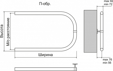 П-обр БШ 500х600 Полотенцесушитель  TERMINUS Черногорск - фото 3