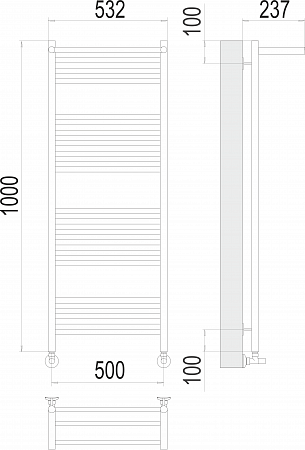 Аврора с/п П20 500х1000 Полотенцесушитель  TERMINUS Черногорск - фото 3