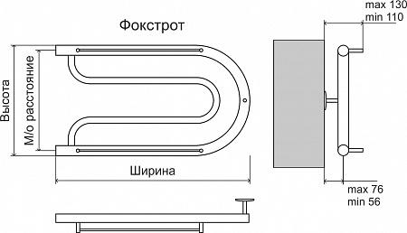 Фокстрот AISI 32х2 320х600 Полотенцесушитель  TERMINUS Черногорск - фото 3