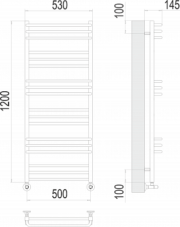 Соренто П18 500х1200 Полотенцесушитель  TERMINUS Черногорск - фото 3