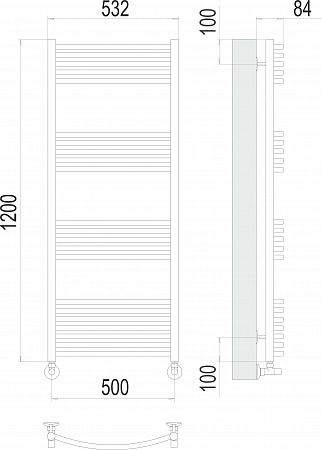 Классик П22 500х1200 Полотенцесушитель  TERMINUS Черногорск - фото 3