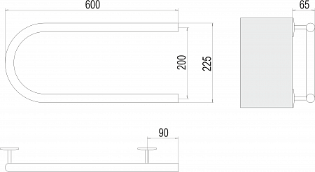 Электро 25 П-обр 600х200 Полотенцесушитель  TERMINUS Черногорск - фото 3